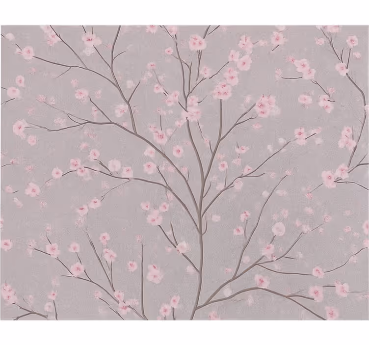 Papier peint floral branche de cerisier fané - TenStickers