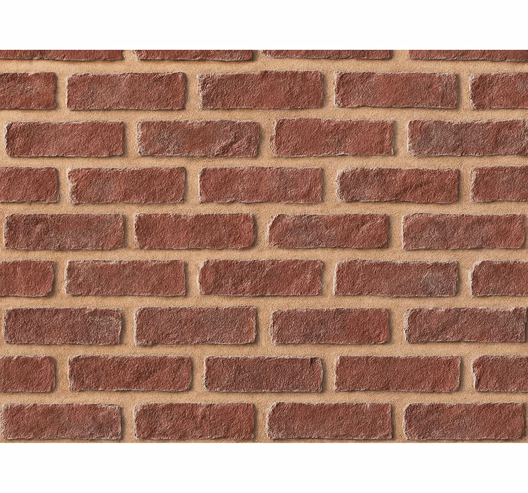 Papier peint brique rouge vieilli - TenStickers