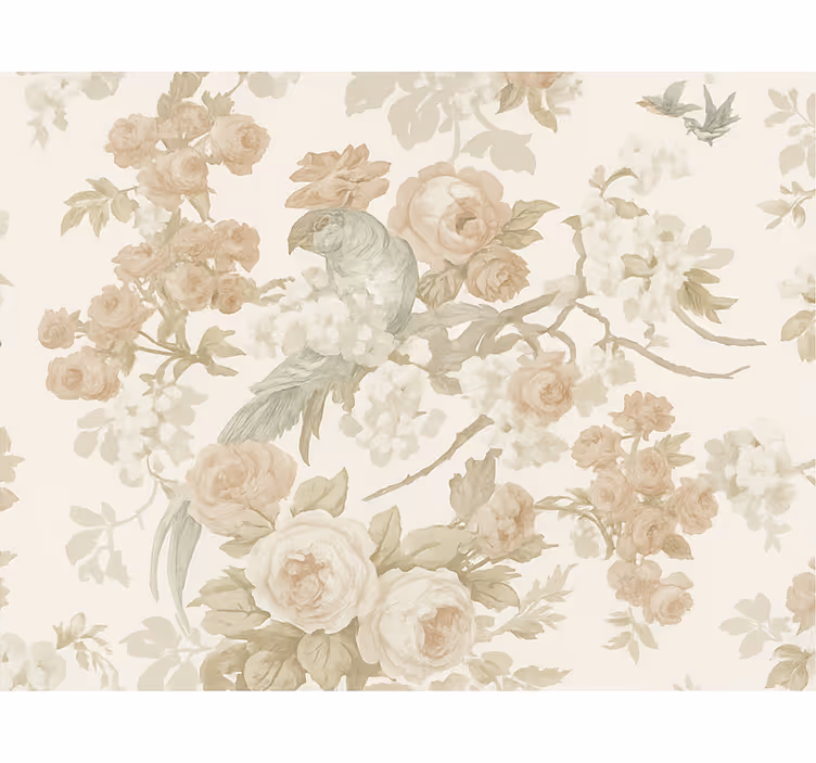 Papier peint chambre adulte fleurs vintage - TenStickers