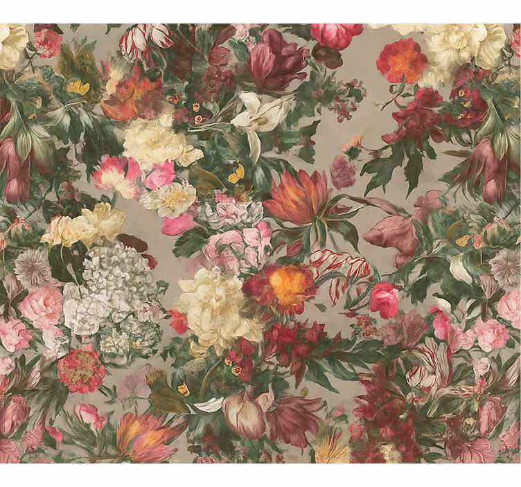 Papier peint chambre adulte fleurs vintage - TenStickers
