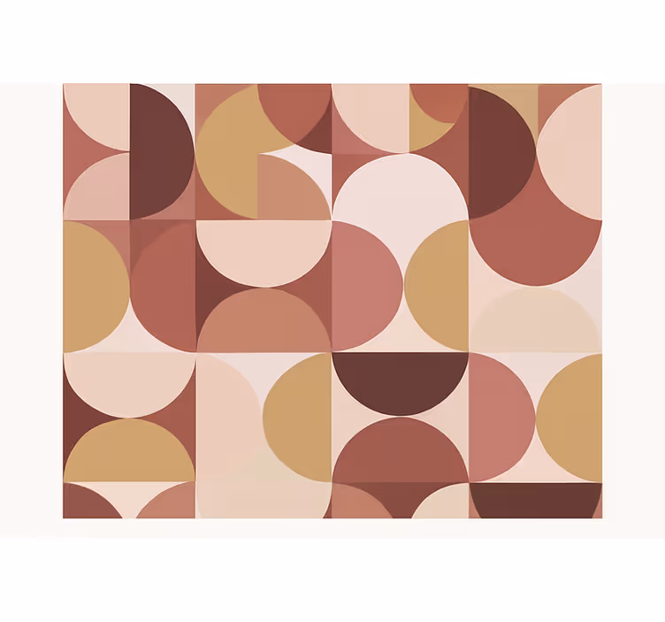 Papier peint chambre adulte design de figures roses rétro - TenStickers