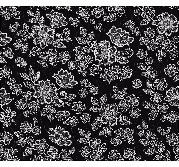 Papier peint chambre adulte design floral sombre - TenStickers