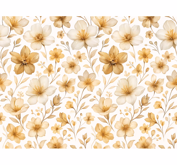 Papier peint chambre adulte design floral réaliste - TenStickers