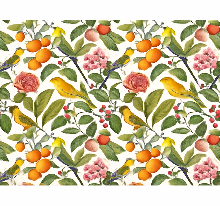 Papier peint salon motif jungle exotique - TenStickers