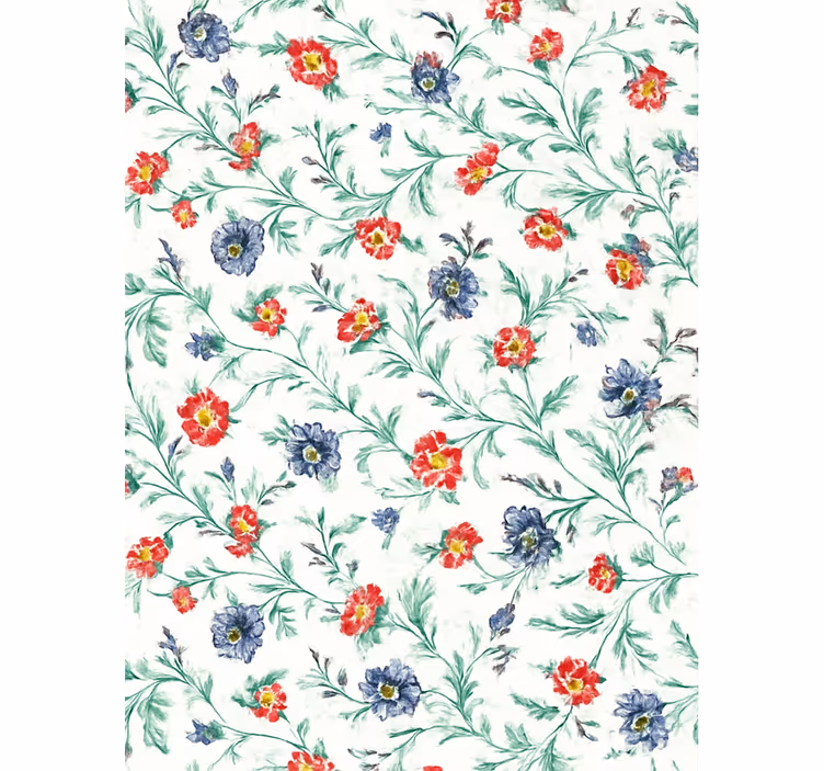 Papier peint chambre adulte design fleurs rétro - TenStickers