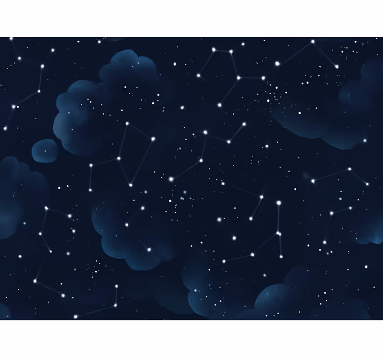 Papier peint chambre adulte ciel bleu nuit étoilé - TenStickers