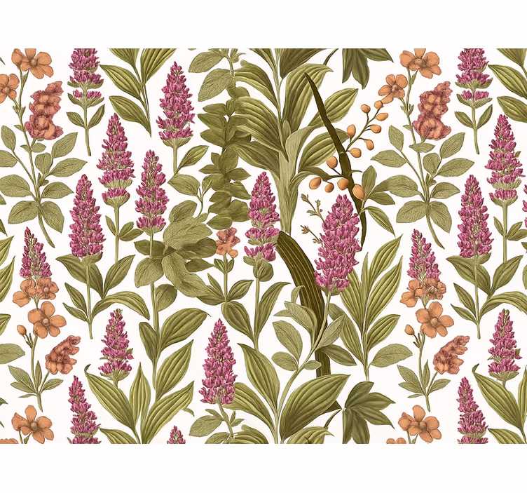 Papier peint chambre adulte motif botanique coloré - TenStickers