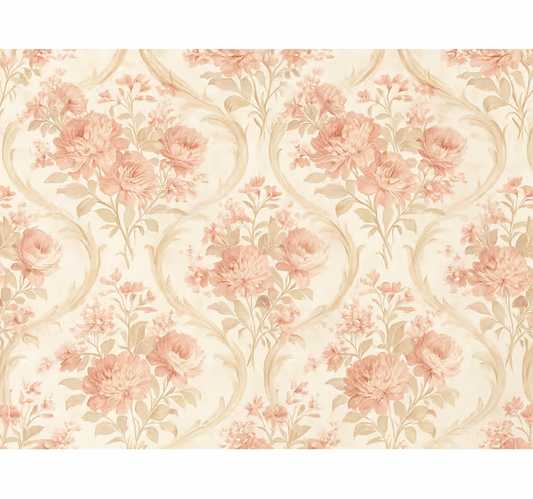 Papier peint chambre adulte design floral vintage clair - TenStickers