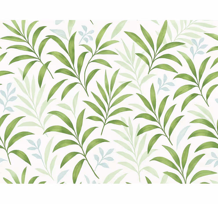 Papier peint salon design de grandes feuilles vertes - TenStickers