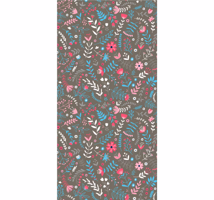 Papier peint fleurs imprimé floral coloré - TenStickers