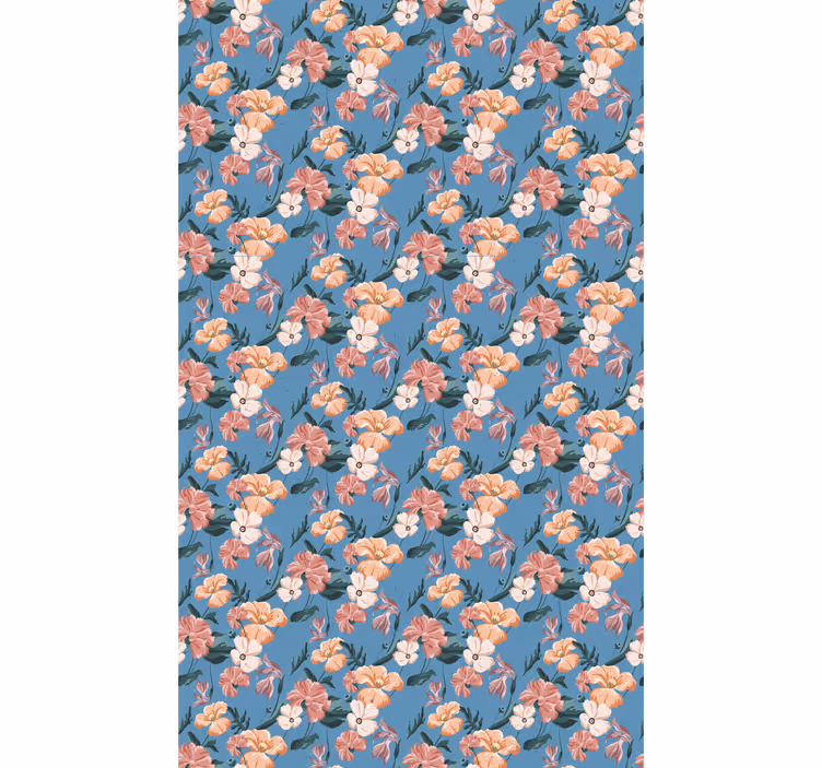 Papier peint fleurs ziedi jeans - TenStickers