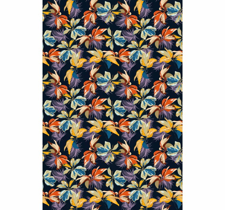 Papier peint fleurs design floral de lys tigré - TenStickers