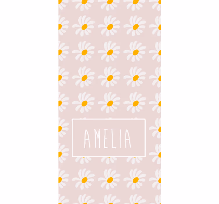 Papier peint fleurs illustration style bohème - TenStickers
