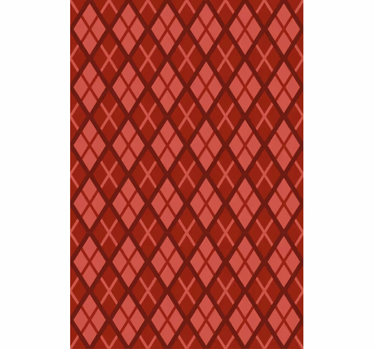 Papier peint chambre adulte motif losanges rouges - TenStickers