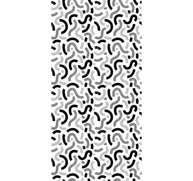 Papier peint chambre adulte motif formes noir et blanc - TenStickers