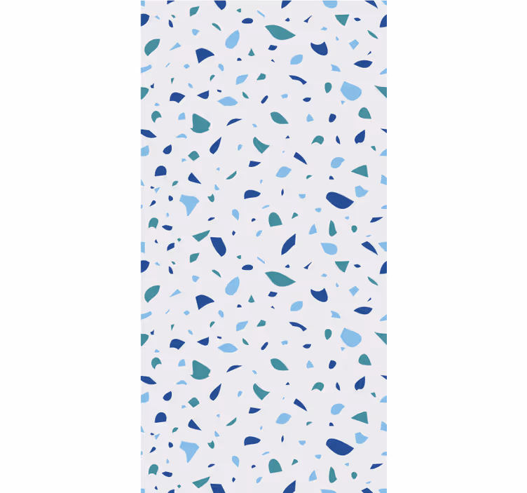 Papier peint chambre adulte tons bleus terrazzo - TenStickers