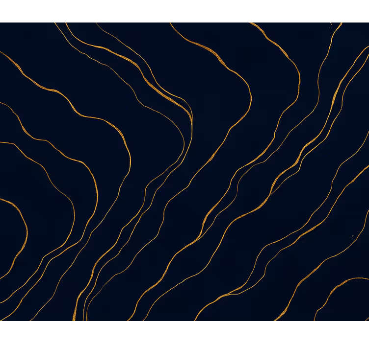 Papier peint chambre marbre bleu marine et or - TenStickers