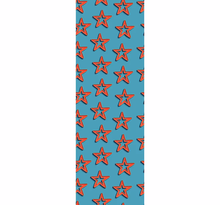 Papier peint chambre motif étoiles rétro fond géométrique - TenStickers