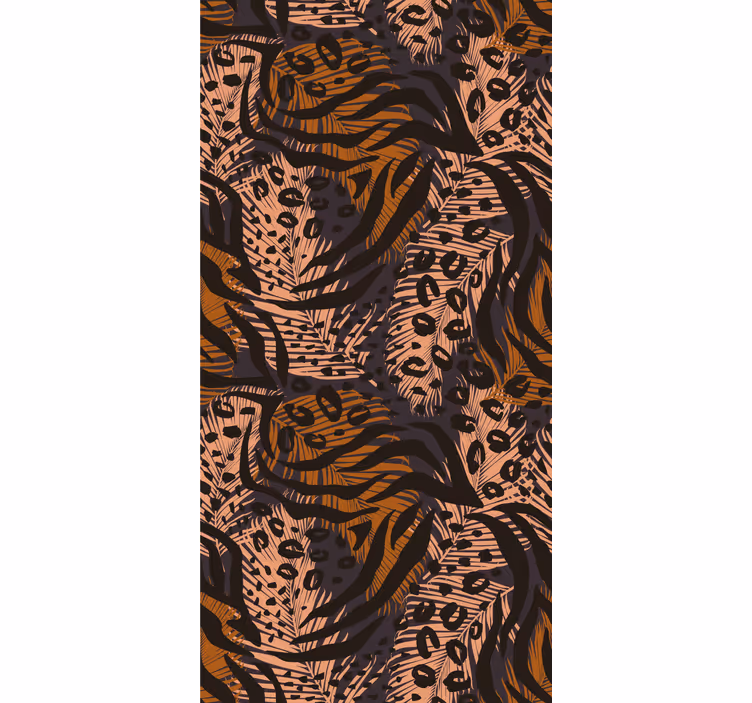 Papier peint chambre style africain design abstrait coloré - TenStickers
