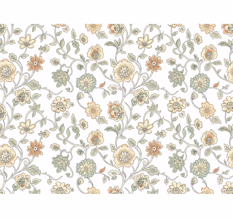 Papier peint rustique fleur légère élégante - TenStickers