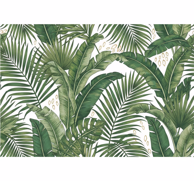 Papier peint feuilles relax palmiers - TenStickers