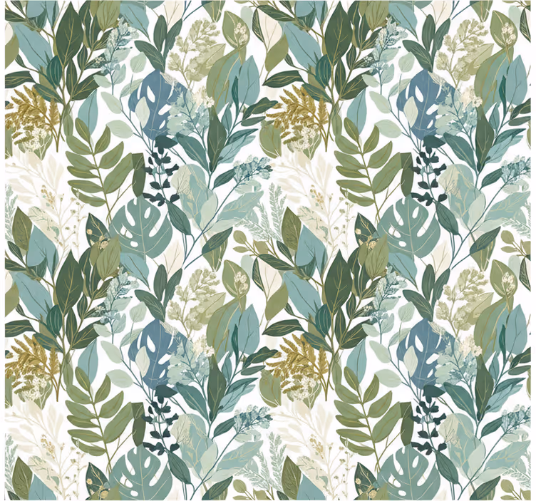 Papier peint feuilles verdure botanique douce - TenStickers