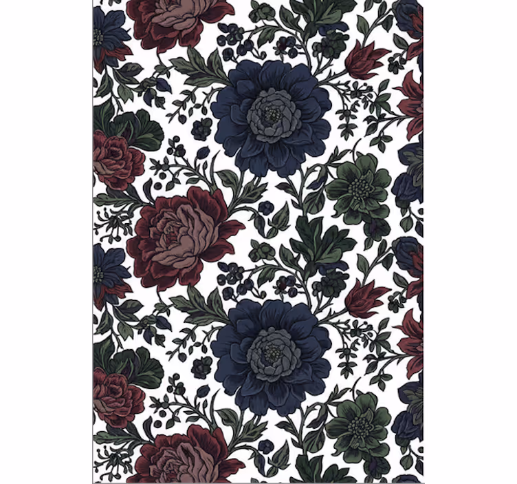 Papier peint floral sombre et mélancolique - TenStickers