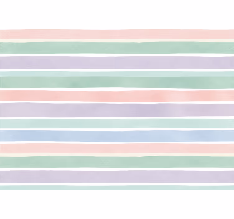 Papier peint chambre enfant rayures pastel - TenStickers