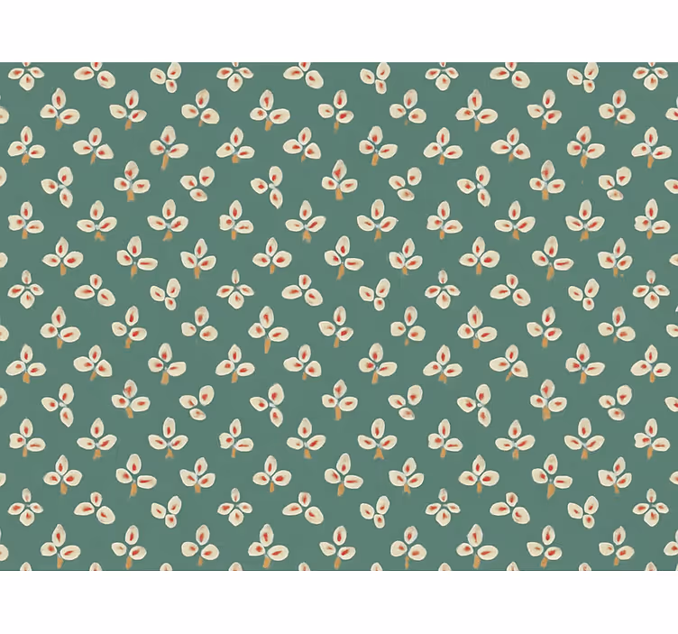 Papier peint abstrait pétales pressés teal doux - TenStickers