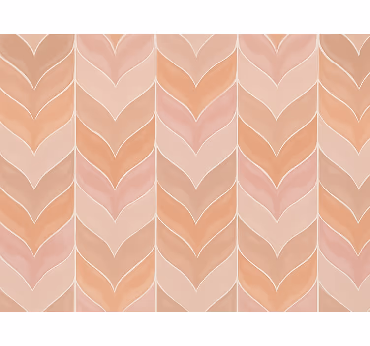 Papier peint moderne motif chevrons rose doux - TenStickers