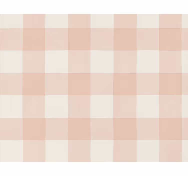 Papier peint carrés vichy rose poudré - TenStickers