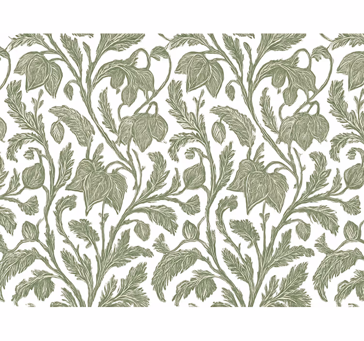 Papier peint floral palmiers exotiques verts boueux - TenStickers