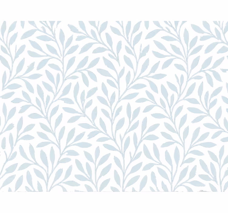 Papier peint feuilles bleu clair et aérien - TenStickers