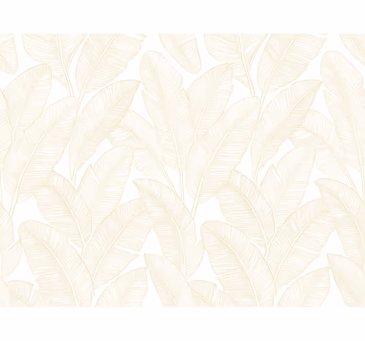 Papier peint feuilles bananiers blanc chaud - TenStickers