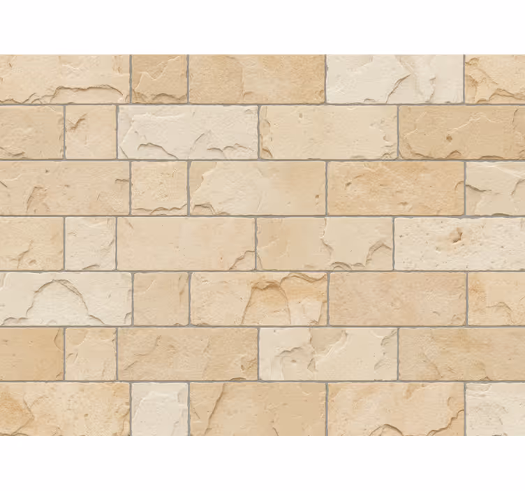 Papier peint imitation pierres blocs de sable clair - TenStickers