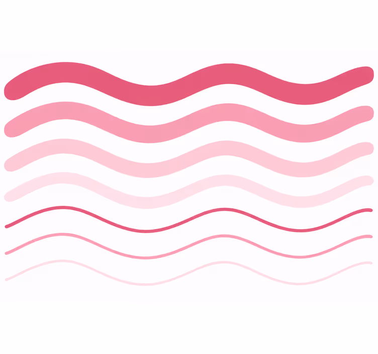 Papier peint salon vagues roses - TenStickers