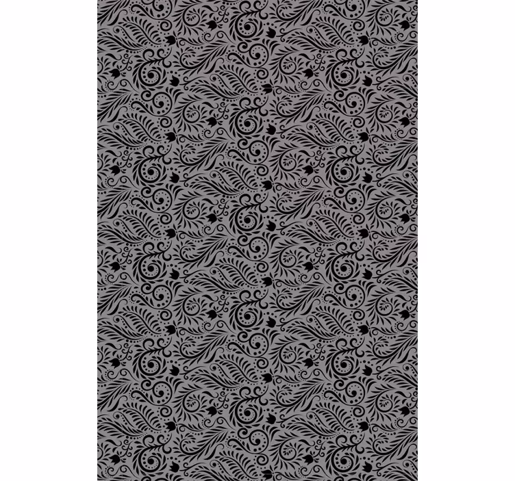 Papier peint gris motifs tourbillonnants ornés - TenStickers