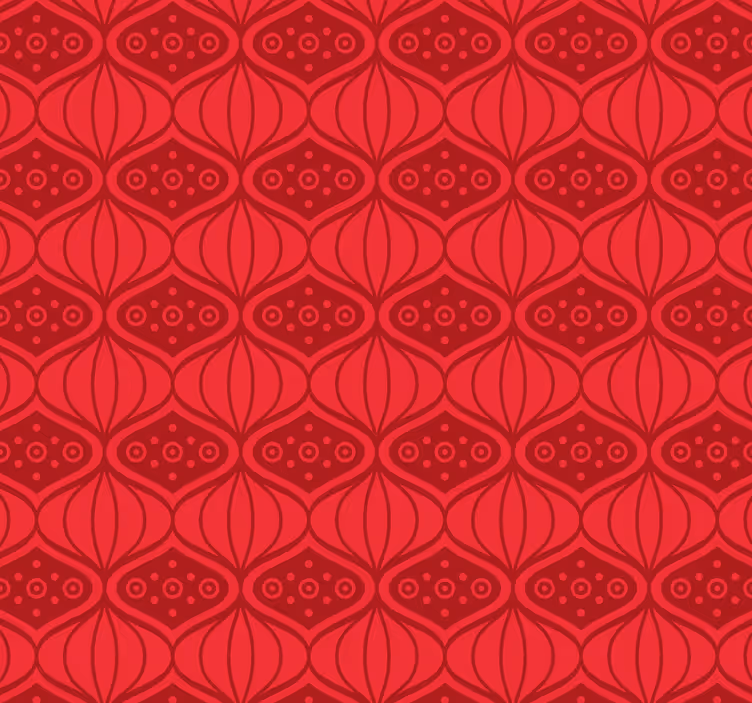 Papier peint rouge style oriental écarlate - TenStickers