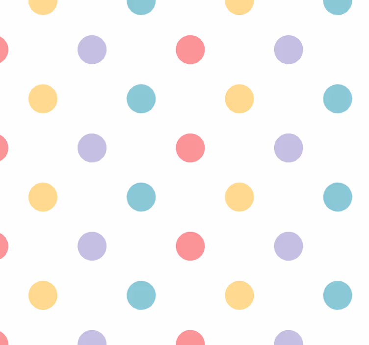 Papier peint rond Confettis colorés - TenStickers