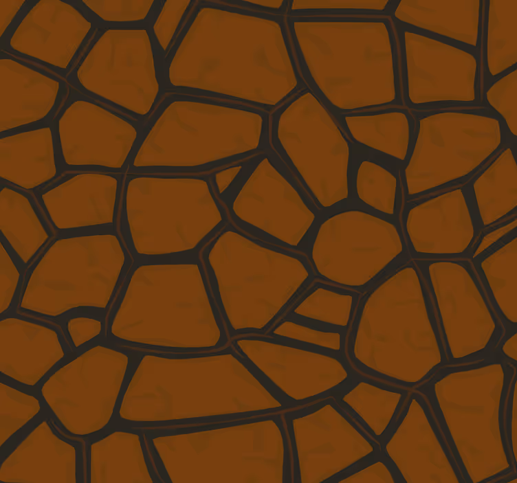 Papier peint imitation pierres motif marron complexe - TenStickers