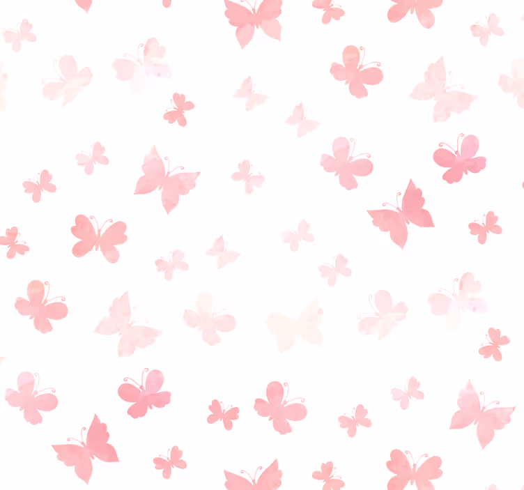 Papier peint chambre enfant papillons roses - TenStickers