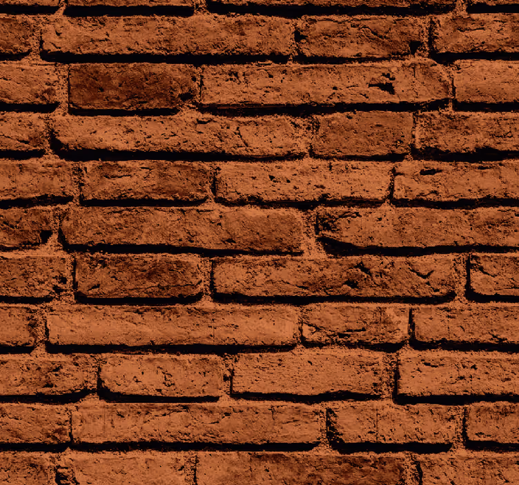 Papier peint brique motif marron rustique - TenStickers