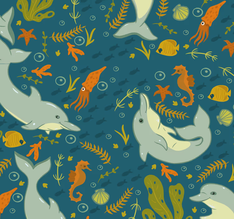 Papier peint animaux faune sous-marine - TenStickers