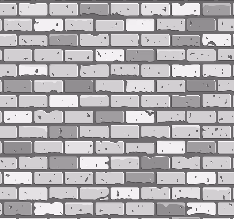 Papier peint brique effet texturé tons gris - TenStickers