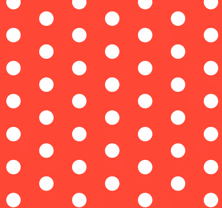 Papier peint rouge à pois blancs - TenStickers
