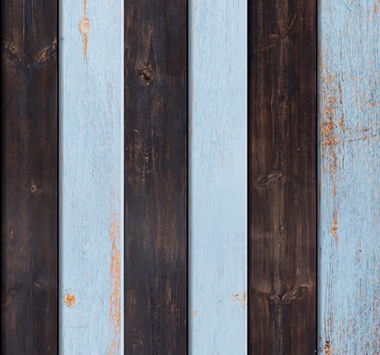 Papier peint rayures verticales effet bois blanc et marron - TenStickers