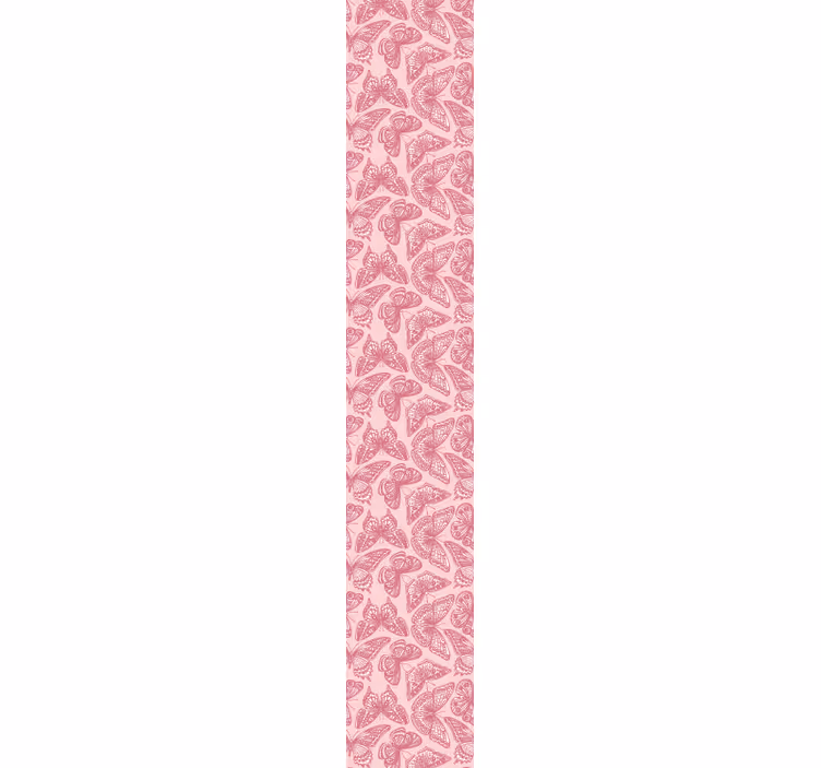 Papier peint papillon couleur rose - TenStickers
