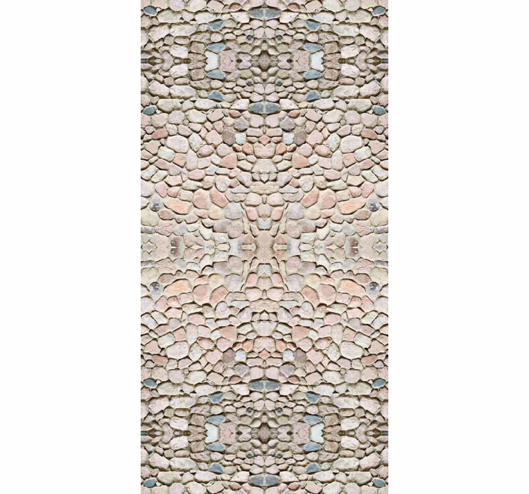 Papier peint pierre motif symétrique - TenStickers
