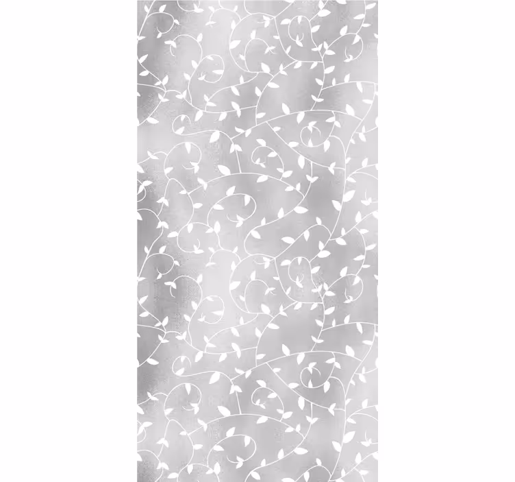 Papier peint feuilles branches blanches - TenStickers