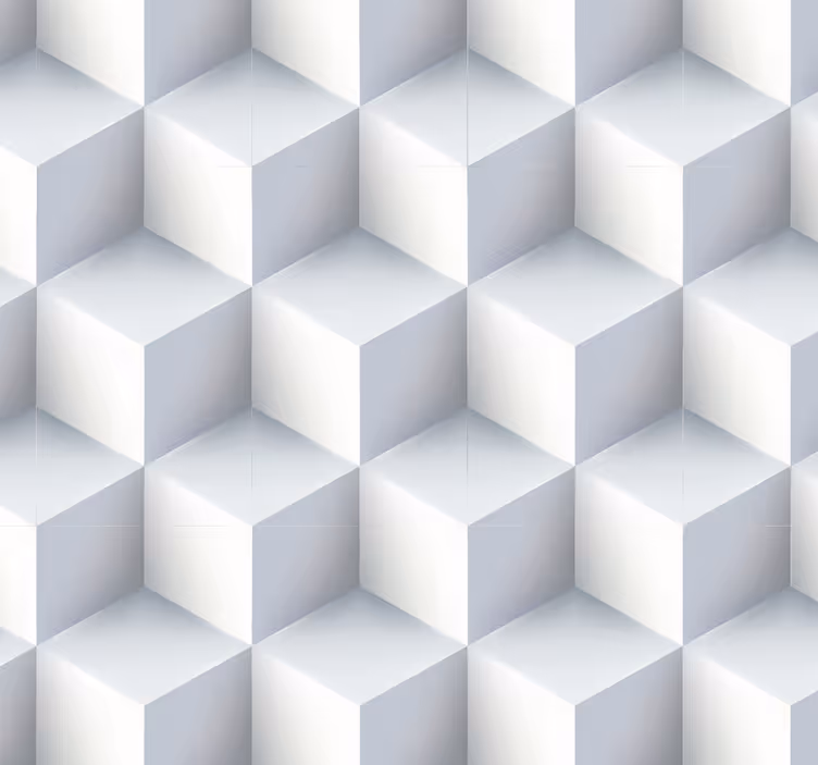 Papier peint 3d cubes blancs - TenStickers